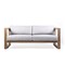Armen Living Paradise Outdoor Light Eucalyptus Wood Sofa with Gray Cushions LCPRSOLALT - alternate 1